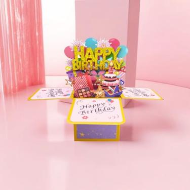 Imagem de Pop Up Gift Card Funny 3D Birthday Gifts for Women Foldable Gift Card Envelopes Pretty Happy Birthday Gifts Mom Gifts from Daughters