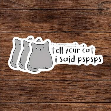 Imagem de 3 peças presentes fofos para amantes de gatos para mulheres e homens, adesivos sensoriais de saúde mental para garrafa de água, scrapbook, bagagem, laptop, skate - 2