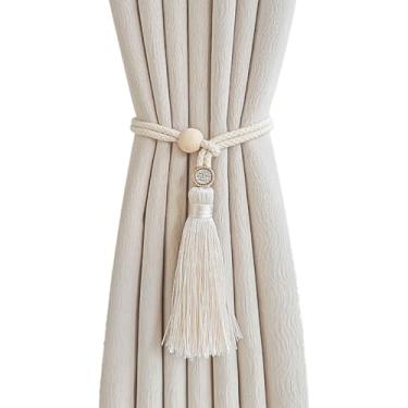 Imagem de Laços de cortina – Suportes de corda de macramê para cortinas, painéis transparentes e persianas, decoração de casa boho chique, acessórios de janela