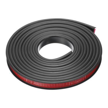 Imagem de Borda de borda em forma de U, borda de folheado autoadesivo TPE de 3 m x 12 mm, protetor de borda de compensado para reparo de prateleira de armário de bancada (preto)