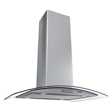 Imagem de Coifa Ilha 75cm Vidro Curvo Nardelli Inox 220V