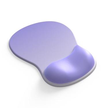Imagem de Mousepad ergonômico para escritório com suporte de pulso, mouse pad de gel confortável com descanso de pulso, design côncavo médio, tapete de mouse para alívio da dor para trabalhar, estudar e jogar