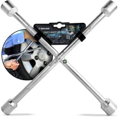 Imagem de Chave de Roda Cruza 4 Bocas Aço 17x19x21x23mm TechOne - Tech One