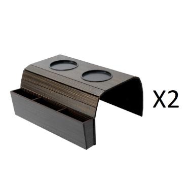 Imagem de Kit Bandeja Esteira Para Sofá Porta Copos E Controle 2unid