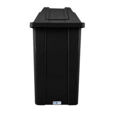 Imagem de Lixeira 100L quadrada preta com tampa basculante Q100P  JSN
