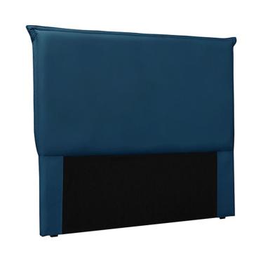 Imagem de Cabeceira King Size 1,95m Trento Veludo Azul Gran Belo