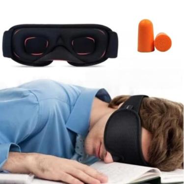 Imagem de Máscara de Dormir 3D em Espuma – Bloqueio Total de Luz Zero Pressão nos Olhos Tapa Olho para Dormir e Relaxar (MT207,2UNI)