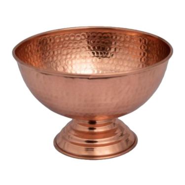 Imagem de Champanheira Balde Gelo Cobre Puro Funda Com Pé Sem Alça 5