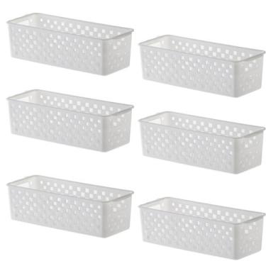 Imagem de Kit 6 Cesto Organizador Multiuso Quadratta 27x11x8 Cm - Paramount