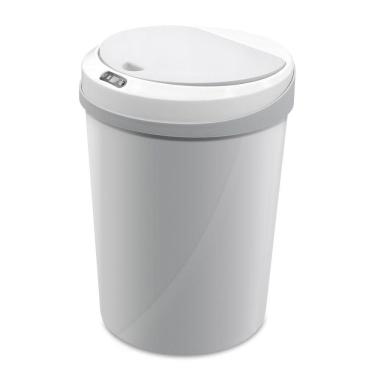 Imagem de Lixeira Inteligente Automática Redonda 10 Litros - Branca