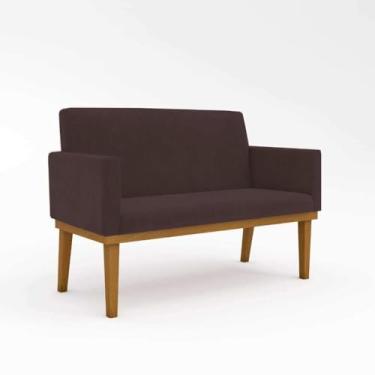 Imagem de Sofá Namoradeira Confortável Sala de Estar – Balaqui Decor Cor:marrom