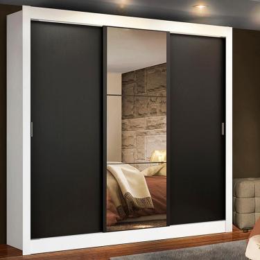 Imagem de Guarda Roupa Lyon 3 Portas com Espelho e 2 Gavetas Madesa