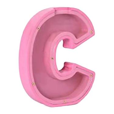 Imagem de Fxzqgnh Cofrinho de Madeira em Formato de Letra Do Alfabeto, Transparente, para Decoração de Quarto, Presente Divertido para Crianças, Meninos E Meninas, Letter C