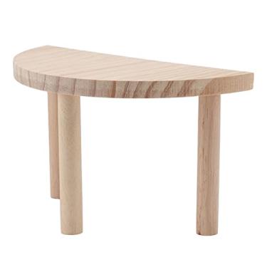 Imagem de Yctze Plataforma de Suporte de Hamster Meio Redondo - área de Recreação Segura Em Madeira de Pinho para Animais Pequenos, Design Encantador, Fácil de Montar, Bordas Lisas, Acessório de Gaiola que