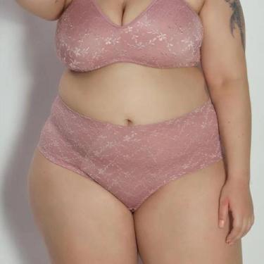 Imagem de Calcinha Cintura Alta com Reforço Frontal Duloren 114807, M, Rosé