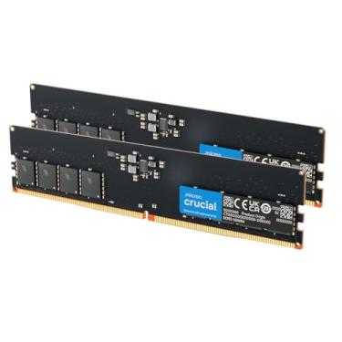 Imagem de Crucial Kit RAM DDR5 de 32 GB (2 x 16 GB), memória de desktop de 5600 MHz (ou 5200 MHz), UDIMM de 288 pinos, compatível com Intel Core de 13ª geração e AMD Ryzen 7000 - CT2K16G56C46U5
