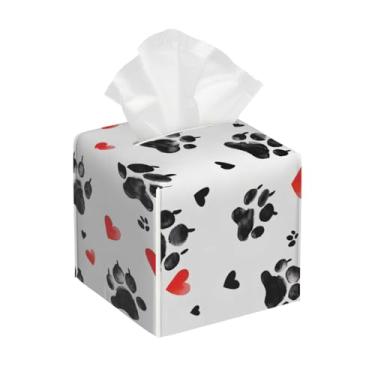 Imagem de Capa quadrada de couro para caixa de lenços à prova d'água, estampa animal, organizador de papel facial com cinto inferior, estojo de lenços para mesa, banheiro, escritório, mesa, carro, decorativo