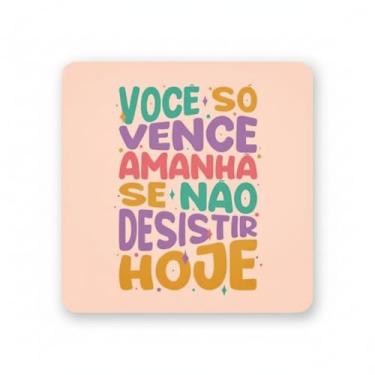 Imagem de Luminária Box Slim Não Desistir USB, LED 5W, Polietileno, 20x18x5 cm, Bivolt, Luz Difusa, Cabo USB 1,2m