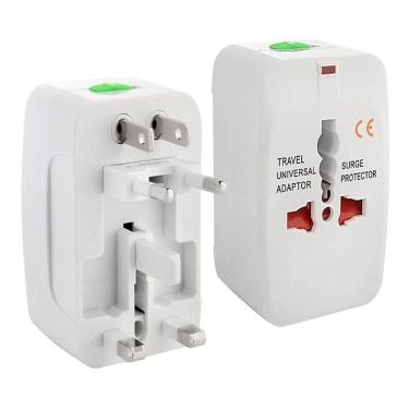 Imagem de Adaptador Tomada Americana Internacional Bivolt Europa Asia