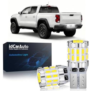 Imagem de idCarAuto 194 168 2825 W5W T10 lâmpadas LED pacote com 2 – 6000K branco, 3030 chips, luzes de substituição interior/exterior do carro (para GMC Sierra 1500(2014-2025))