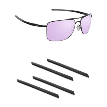 Imagem de Handwith 2 pares de meias de silicone macio para óculos de sol Oakley Gauge 8 L/ejetor/calibre 6, antiderrapante, ajuste confortável, óculos, braço, peças sobressalentes, kit de substituição preto