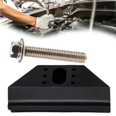 Imagem de AMZAUTO Kit de fixação de bateria de grampo de base, suporte de amarração de bateria de carro com braçadeira de base de parafuso de aço inoxidável 304, compatível com GMC Buick Cadillac Chevy Hummer