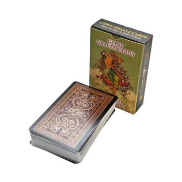 Imagem de Baralho De Oráculo Cigano Espanhol-Inglês 52 Peças Cartas De Papelão D