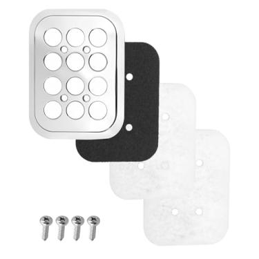 Imagem de QAGGUM Filtro de ar de cabine adequado para Kenworth T600 T450 T800 W800 W900 T600B W900L 1986-2015, substituição do filtro de ar fresco da cabine externa cromada CF19501C 19501C, com 2 camadas de