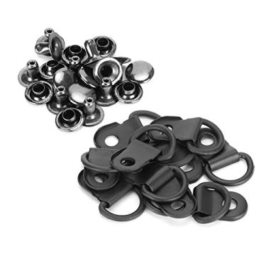 Imagem de Generic Cadarço Gancho ilhó Fivela Rebite Conjunto Preto Fosco 9x14mm para Diy Sapato Reparação de Couro 100 Conjunto para Sapatos Sacos Crafters