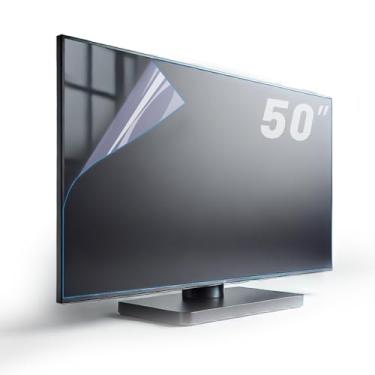 Imagem de TYRHMY Protetor de tela antirreflexo de 50 polegadas antirreflexo para filtro de luz azul de TV, acabamento fosco para redução de brilho, controle de reflexão e otimização do brilho em telas de TV (50