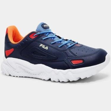 Imagem de Tênis Infantil Fila Venture Tracer - Marinho e Vermelho - 29-Masculino