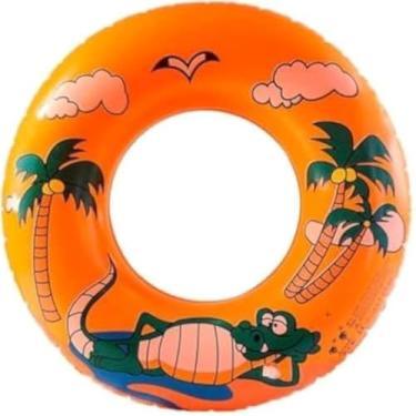 Imagem de Boia inflavel circular para piscina, flutuacao divertida e segura, leve