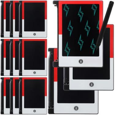 Imagem de Nezyo Pacote com 12 minitablets LCD de animação de desenho animado, lembrancinhas de festa, 4,6 polegadas, bloco de desenho apagável, reutilizável, para decoração de festa, artigos de aniversário