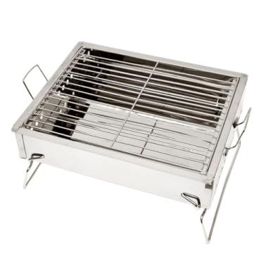 Imagem de Churrasqueira Portatil，Fabricado em AçO InoxidáVel，FáCil de Limpar e Com Baixo Consumo de CombustíVel，Adequado para Acampar, Pescar e Outras Atividades ao Ar Livre