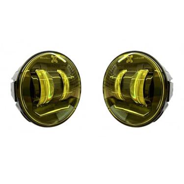 Imagem de SXMA Farol de neblina LED, luzes dianteiras, luzes de seta, amarelo redondo super brilhante para j-E E p JL/JK Wrangler/JT Gladiator Plug and Play, 2 peças, JL1338