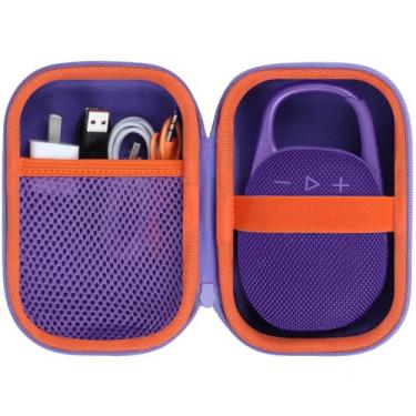 Imagem de Lebakort Capa rígida compatível com alto-falante portátil JBL Clip 5 Clip 4 (capa roxa)