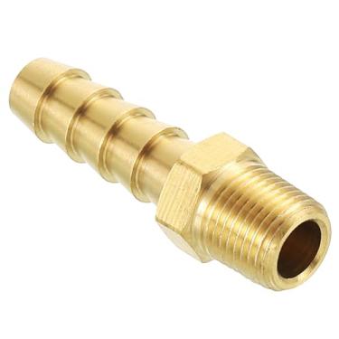 Imagem de Kozelo Conector adaptador de acessórios de farpa de mangueira de latão Farpa de mangueira de 8 mm para conexões macho NPT de 1/20.3 cm para máquinas domésticas, banheiras de massagem, sistemas de