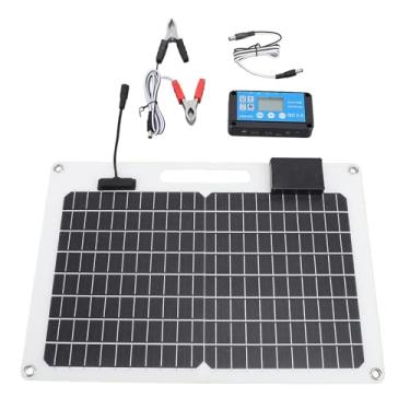Imagem de HEEPDD Carregador de Painel Solar 100W, Kit de Painel Solar 12V 24V Com Controlador 100A Portas USB Duplas para Carregamento de Bateria de Carro de Barco RV