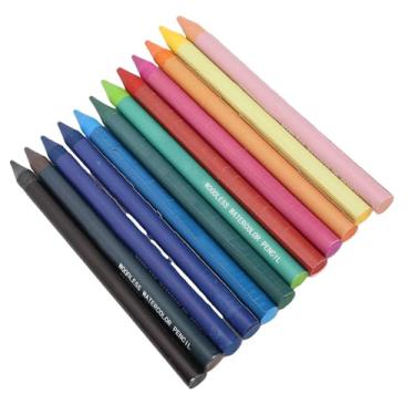 Imagem de NOENNULL Lápis de madeira com 12 cores, conjunto de lápis de cor para adultos, pigmentos ricos à base de óleo, efeito semelhante a tinta, portátil para artistas, estudantes, profissionais (cor padrão)