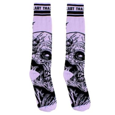 Imagem de Meia Traxart Inline Desenhada ZOMBIE GB-196, Único 35 ao 44, Violeta e