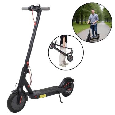 Imagem de Patinete Elétrico 350W Dobrável 25 km/h Autonomia 35 km Até 120 kg Led Preto Importway Iwpel350