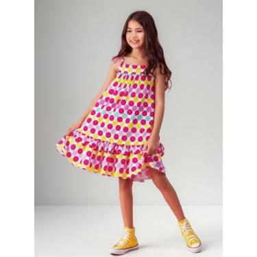 Imagem de Vestido Infantil Menina Lala Bolado Colorido Moda, Vestido colorido, B