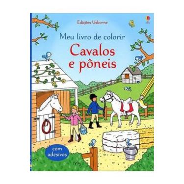 Imagem de Cavalos e pôneis - meu livro de colorir - jessica greenwell - USBORNE 