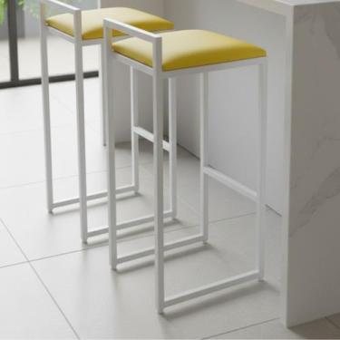 Imagem de kit 2 Banquetas Altas Para Cozinha Madri Cor:Branco - Loja Béle, Amare