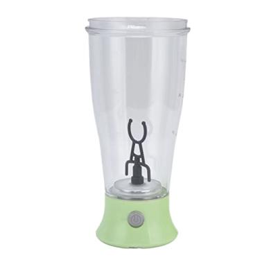 Imagem de Mingzhe Copo de Mistura Elétrico Simples 350ml café Leite Garrafa Agitador Automático para Exercício de Cozinha (Verde)