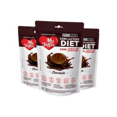 Imagem de 3 Pacotes Bala de Caramelo My Toffee DIET 52g - Escolha o Sabor