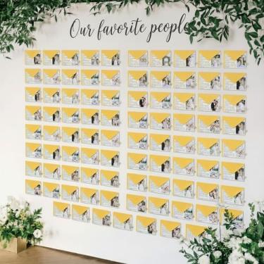 Imagem de FineCheer Pacote com 48 envelopes A6 com cartões e clipe dourado cartolina de 10 x 15 cm e clipe dourado para cartões comemorativos, casamento, aniversário, convites, chás de bebê (ouro)