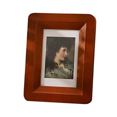 Imagem de Molduras para quadros, estilo europeu, retrô, mesa de madeira, moldura de alta qualidade, moldura para pendurar na parede (B, 20,3 cm x 20,3 cm) (B A4 polegadas (21 x 29,7 cm))