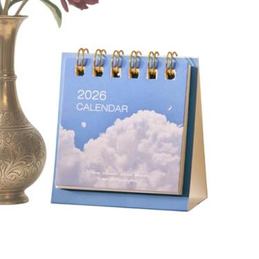 Imagem de Calendário De Mesa 2026 | Mostrador Mini De Acompanhamento | Calendário De Mesa 2026,Para Natal Ano Do Pai Casa Escritório Escola Homens Mulheres Colegas De Trabalho Funcionários Adultos