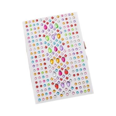 Imagem de Adesivo De Flor Estrela Colorida 3D Com Strass, Tatuagem Falsa Autoade